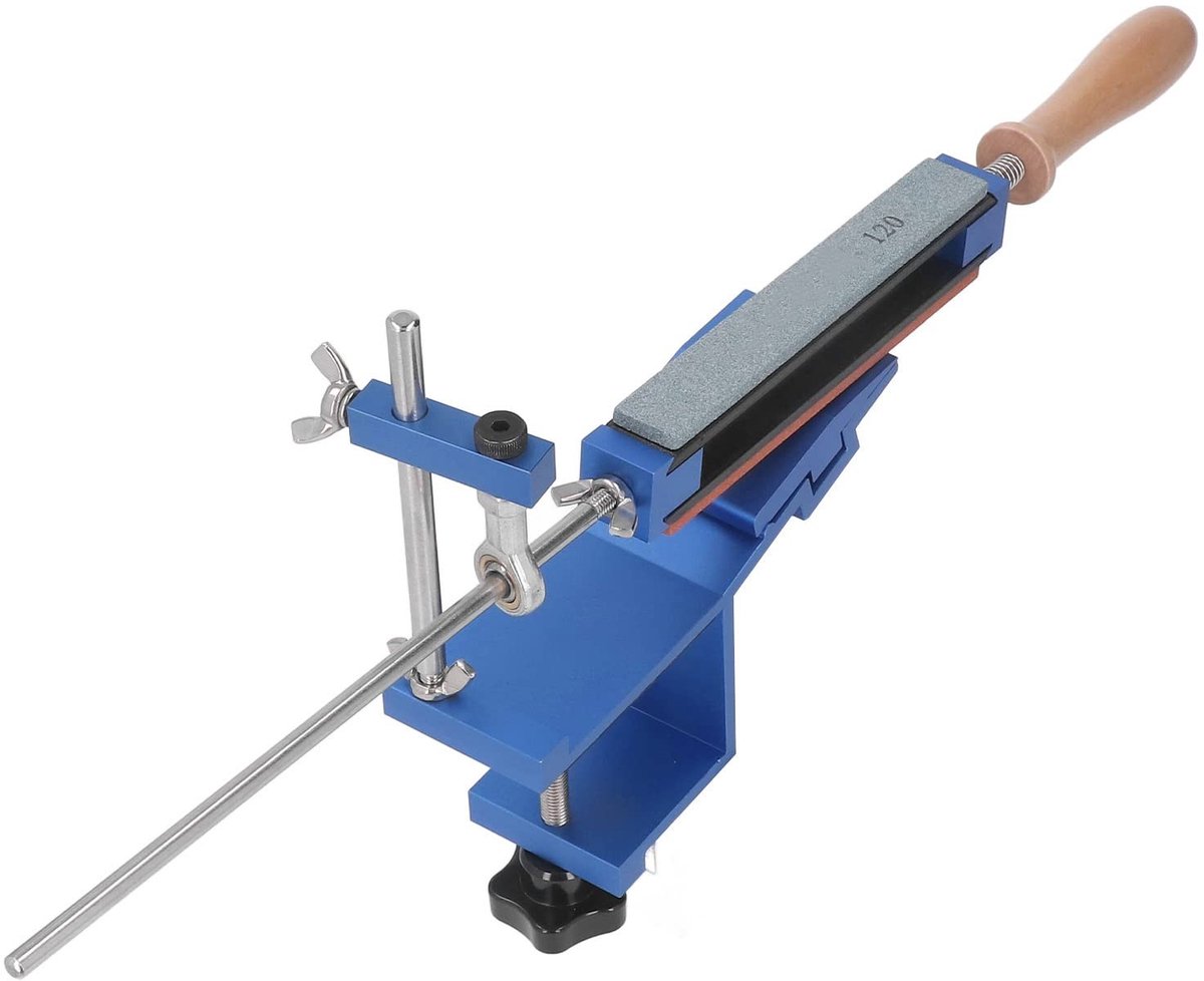 Dailygoods- Messenslijper Professioneel - Vaste Hoek 15° - Aanpasbare Slijphoek 15-40° - Inclusief 6 Wetstenen - Aluminiumlegering - Eenvoudige Bediening - Slijper