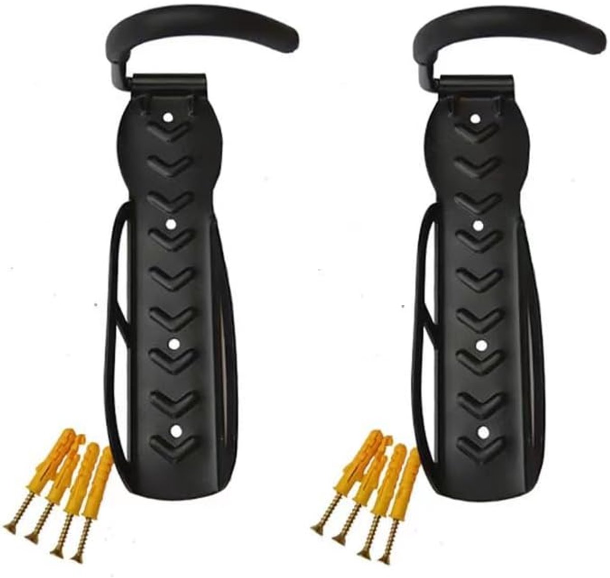 2 stuks fietswandhaken, fietsstandaard, garage, heavy duty, fietshanger voor garage, indoor-fietsopslag, ophangen