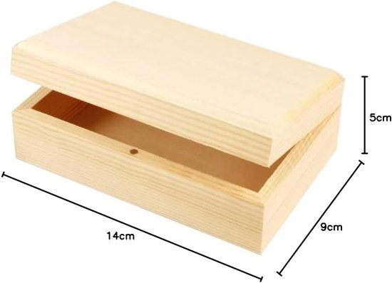 576300 Houten juwelenkistje, 1-delig, magnetisch vangdeksel, grenen — afbeelding 2