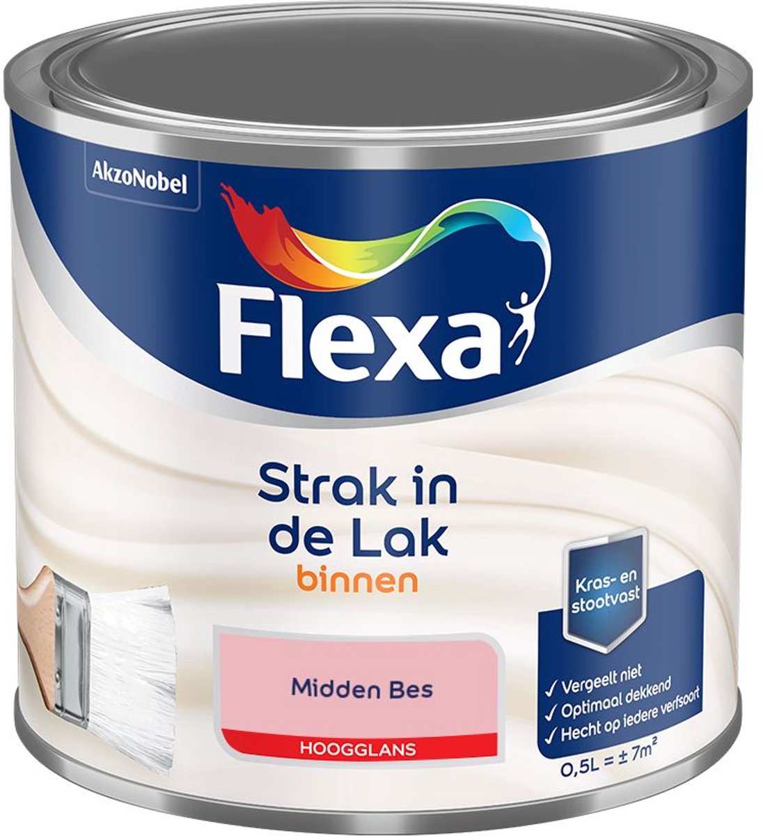Flexa - Strak In De Lak Binnenlak Hoogglans - Midden Bes - Mengverf - 500 Ml