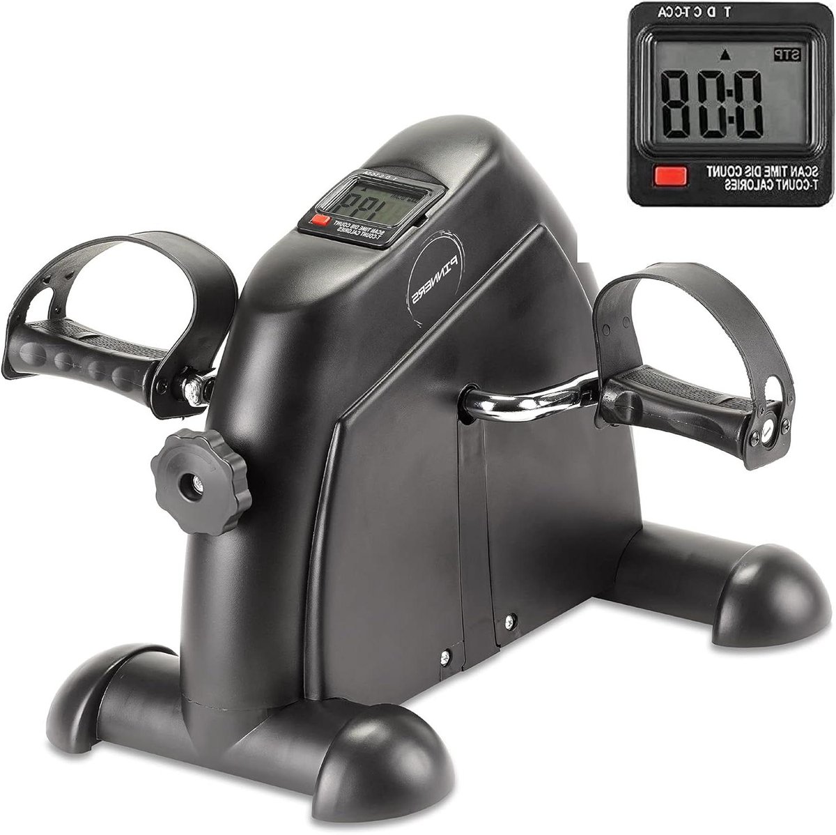 Oefenpedalen Hometrainer - Mini Fietsapparaat - Lichaamsbeweging Thuis - Instelbare Weerstand - 4.77 kg - Zwart