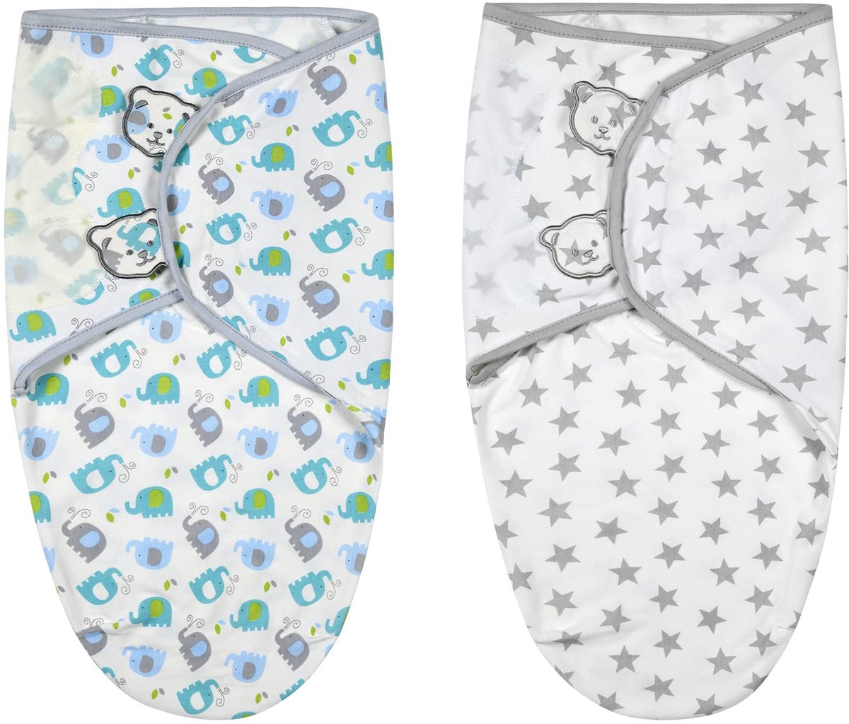 Swaddle Baby, 2-pack Babydeken Inbakerdoek voor Pasgeborenen Van 0-3 Maanden Inbakerdeken Van 100% Katoen Verstelbare Slaapzakdeken