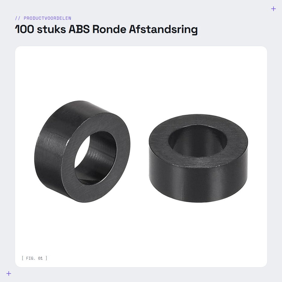 Dailygoods - 100 stuks ABS Ronde Afstandsring 4,2 mm voor Elektrische Projecten