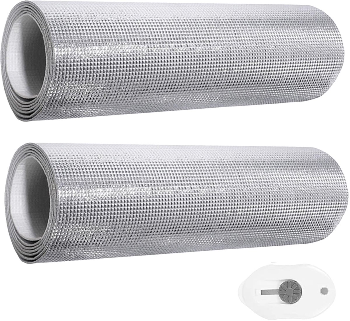 Dailygoods- Hittebeschermingsplaat 2 Stuks - Zelfklevend - Aluminium - 30 x 100 cm - 1 mm Dik - Effectieve Hittebescherming - Hitteschild