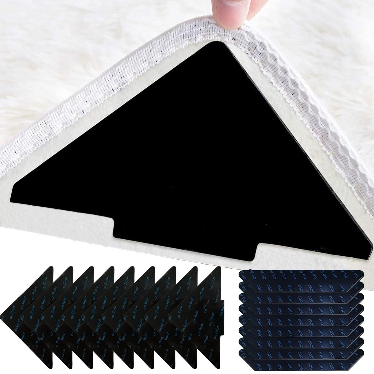 Dailygoods- Tapijtgrijpers 34 Stuks - Wasbare/Herbruikbare Antislip - Houten/Tegelvloeren - Duurzaam/Slijtvast - Sterke Hechting - Geen Resten - Tapijttape