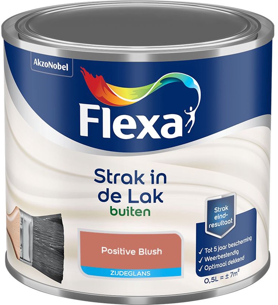 Flexa - Strak In De Lak Buitenlak Zijdeglans - Positive Blush - Mengverf - 500 Ml