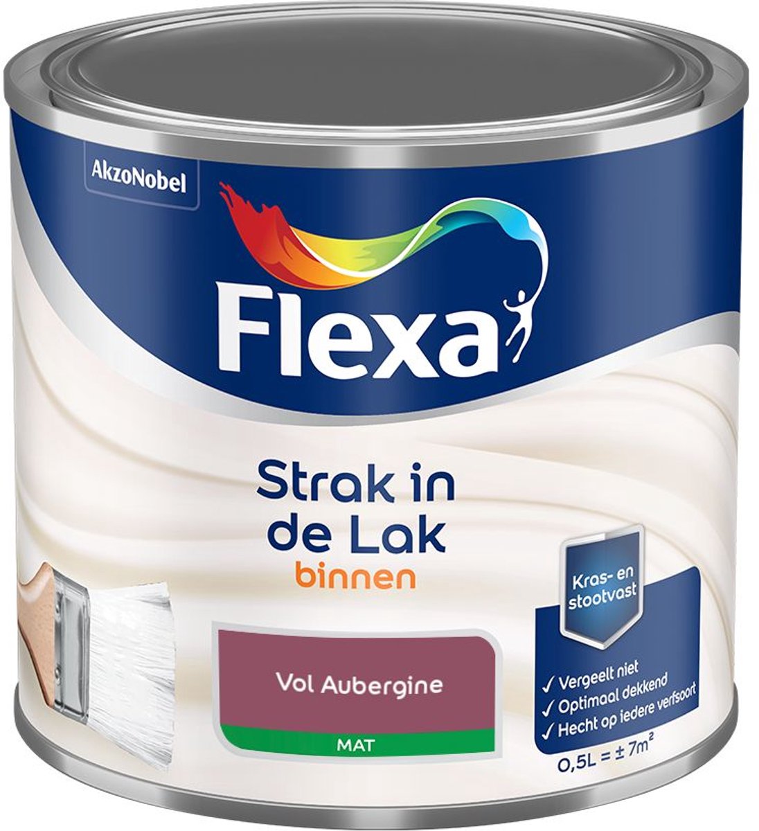 Flexa - Strak In De Lak Binnenlak Mat - Vol Aubergine - Mengverf - 500 Ml