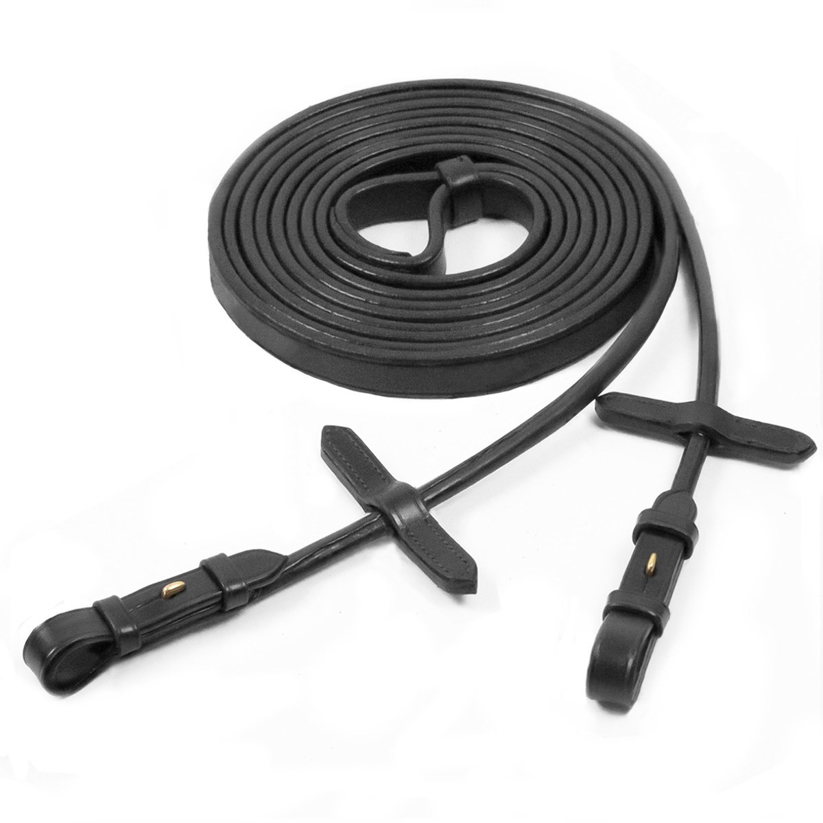 Schockemöhle leren stang en trens teugels - Black-silver - Full