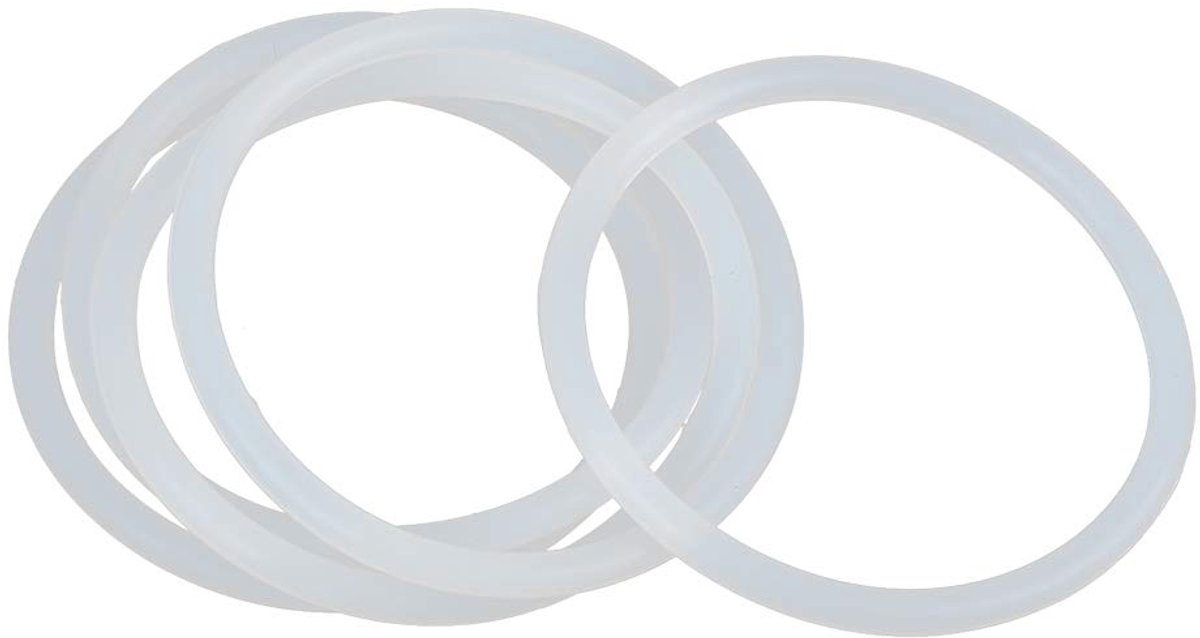 O-ringen, 65 mm OD 57 mm ID 4 mm breedte VMQ afdichting voor compressor ventielen buis reparatie, wit