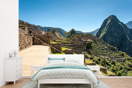 Behang - Fotobehang Machu Pichu zonnige namiddag Peru - Breedte 525 cm x hoogte 350 cm