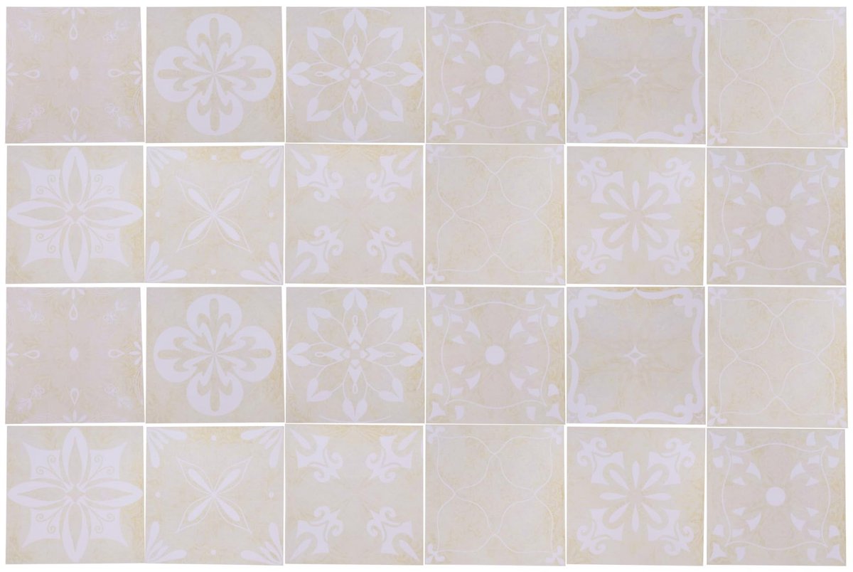 Dailygoods- Tegelstickers 24 Stuks - Wanddecoratie Keuken/Badkamer - Waterdicht/PVC - Eenvoudig Te Installeren - Flexibel/Duurzaam - Verfraai Je Muren