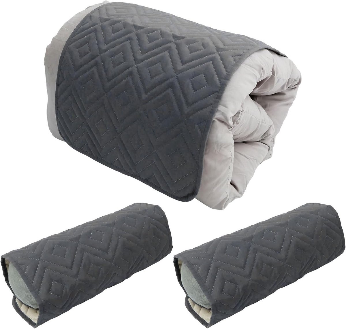 Set van 3 Hoofdkussen Beschermers van Polyester voor Relaxstoelen - Slijtvaste en Decoratieve Hoofdkussenhoezen voor Thuis en Kantoor