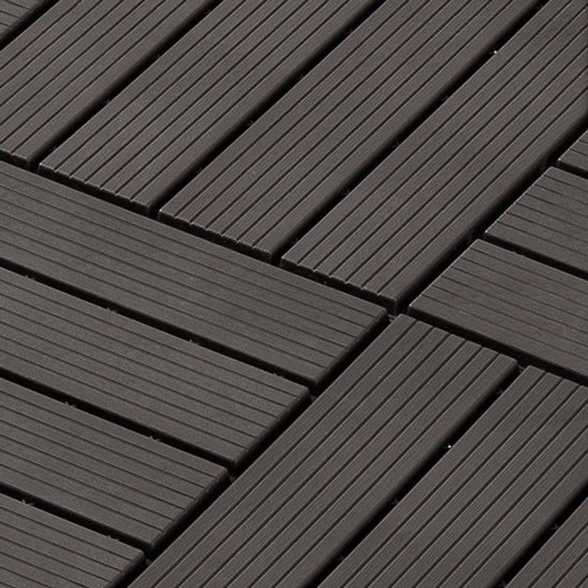 Terrastegels Kunststof - Vloertegels Buiten - Terras Aankleden - In elkaar grijpend Systeem - 10 stuks - Grijs