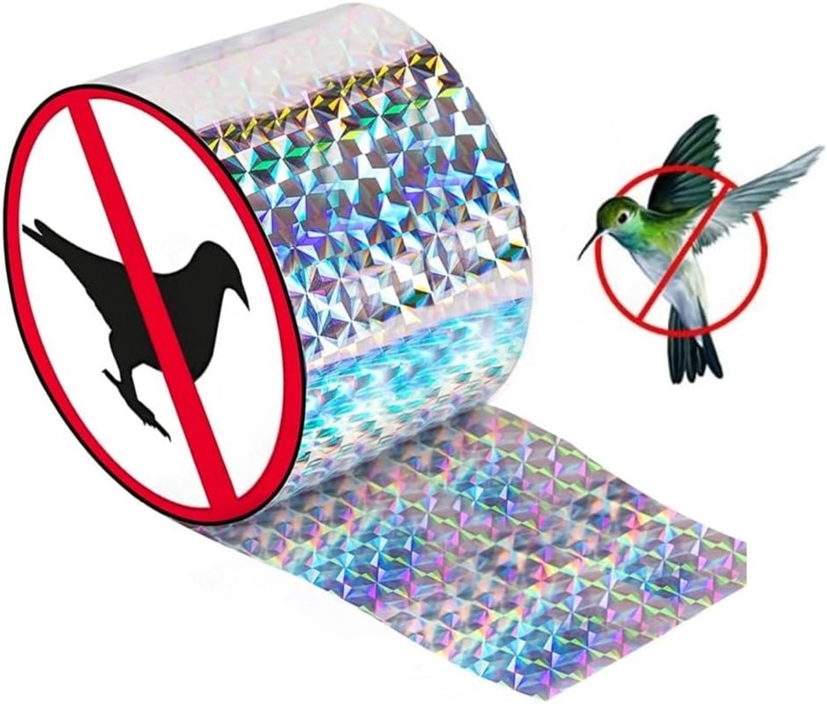 Reflecterende vogelafschrikband van 80 m x 4,8 cm voor effectieve vogelbescherming en afschrikking