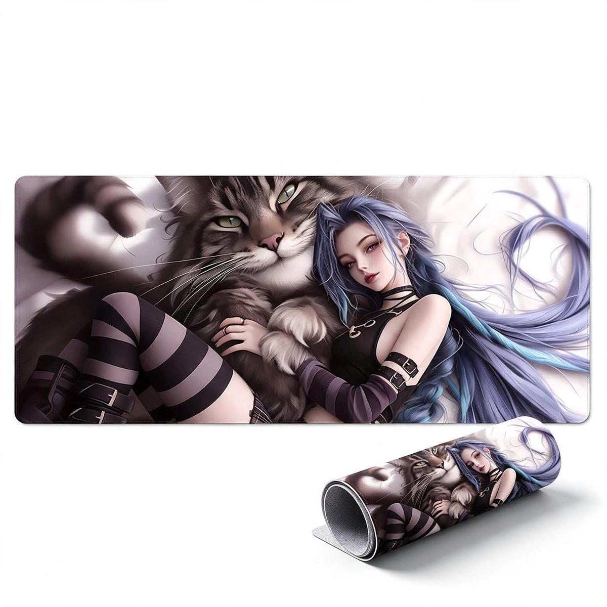 Anime Gaming Muismat - Antislip Rubberen Onderzijde - 800x300mm - 3mm Dik