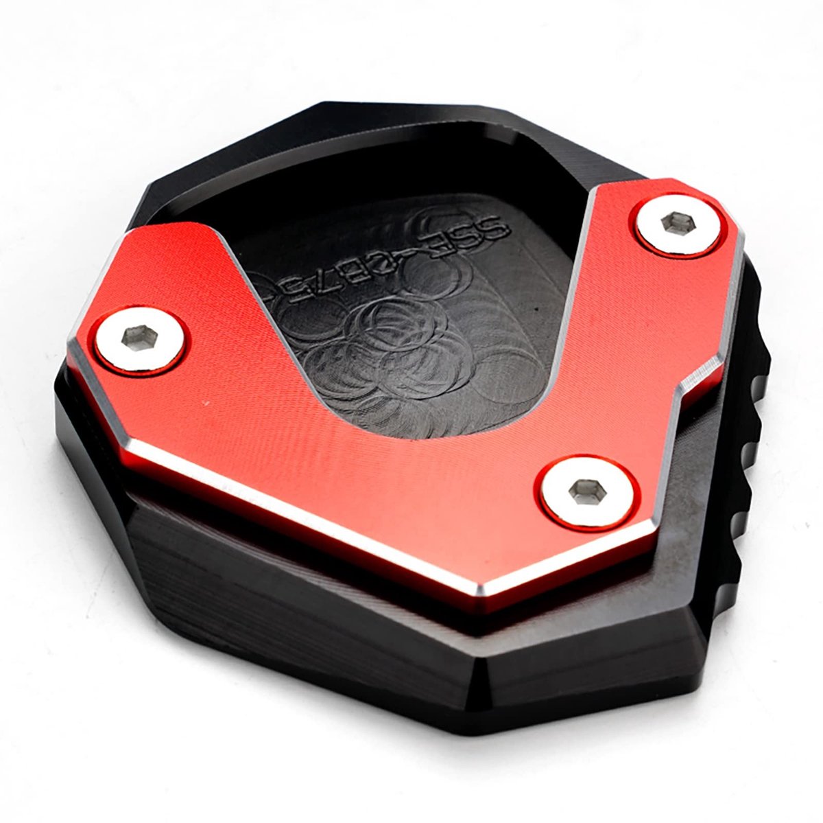 Motorfiets zijstand uitbreiding pad - Aluminium - Rood