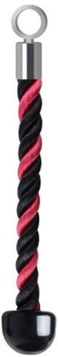 Triceps Touw voor Fitness met Grip - Zwart Roze