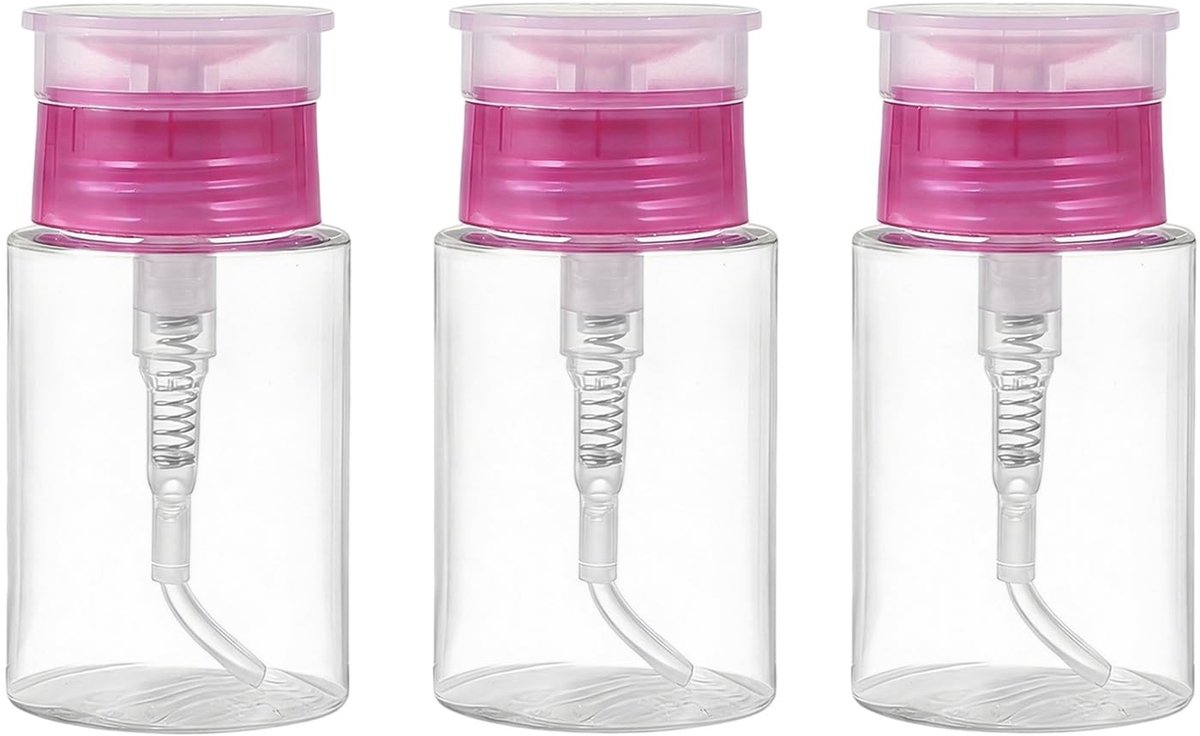 Set van 3 Lege Pomp Dispenser Flessen - 150ml voor Nagellak Remover