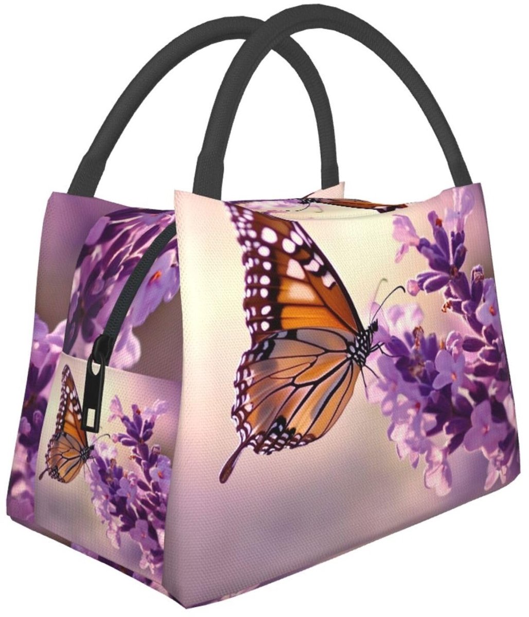 Opvouwbare koeltas - Geïsoleerde lunchbox - Vlinderprint