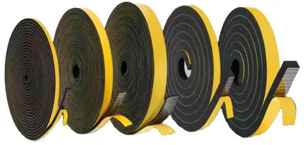 Schuimtape - Geluidsisolerend en Anti-botsing - Zwart - 2m