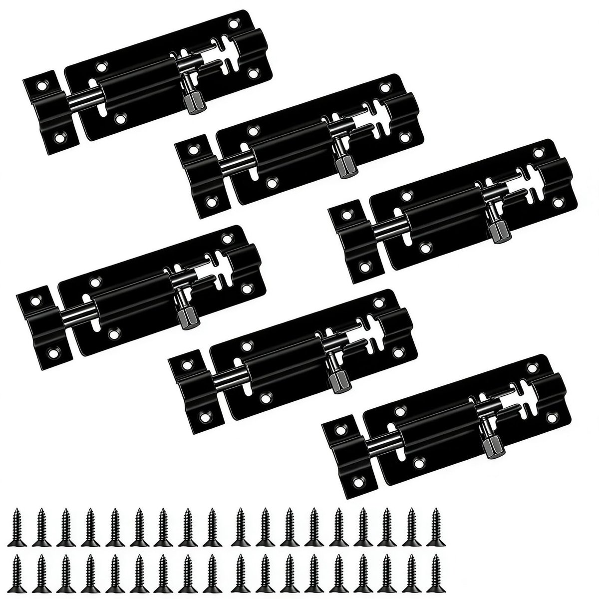 Effen Roestvrijstalen Hoofdonderdeel - Zwart, 3 Inch