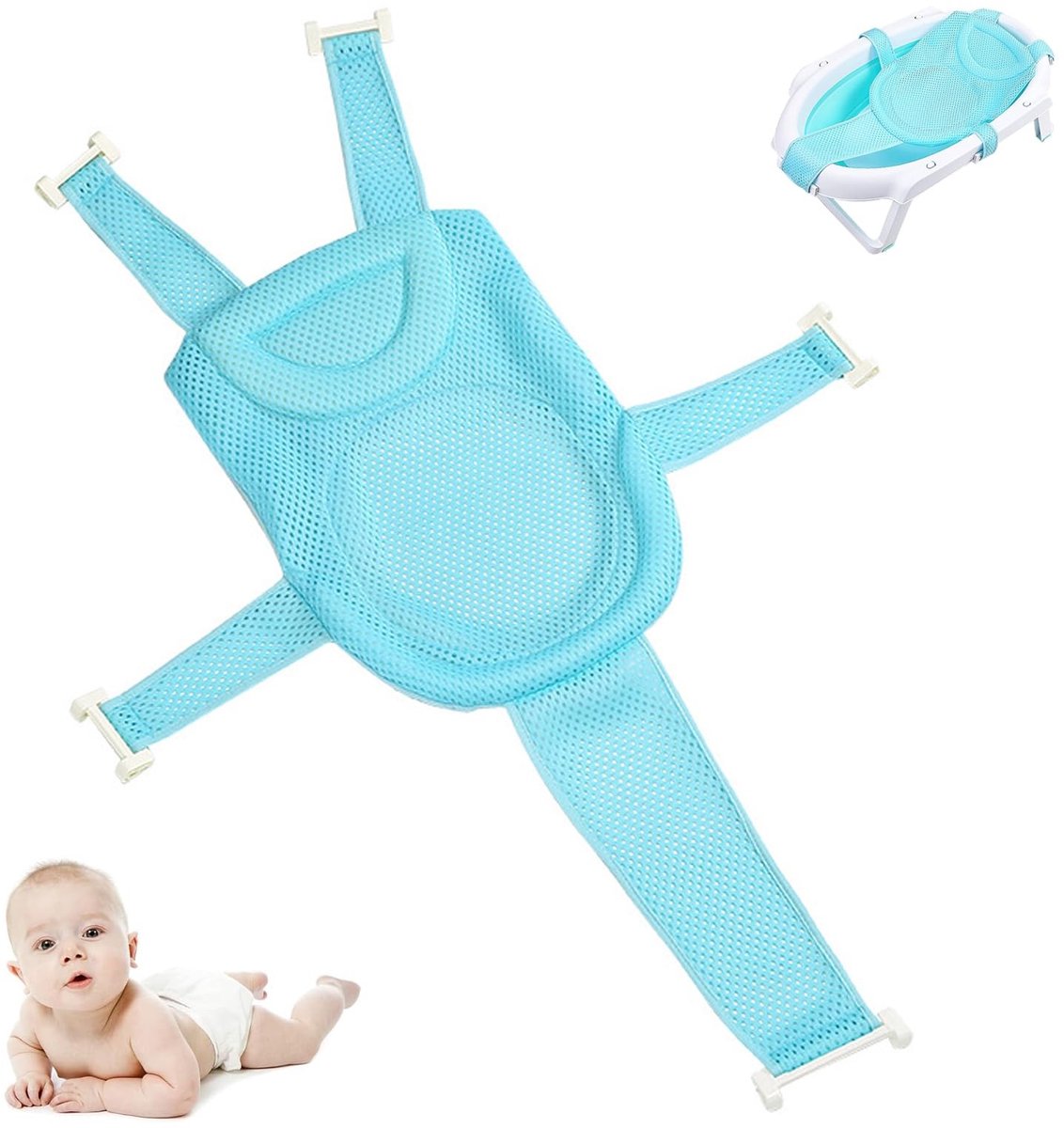 Baby Badkussen - Ademend en Antislip, Geschikt voor de meeste Badkuipen