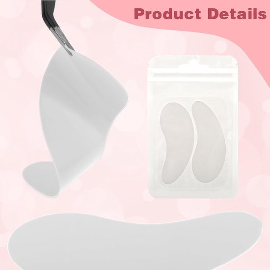 Herbruikbare Oogpads van Silicone voor Wimperextensions, Isolatiepads voor Onderwimpers, Oogmaskers voor Wimperlifting en Lamineren van Wimpers (Wit) — afbeelding 2