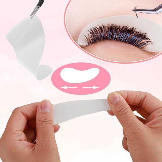 Herbruikbare Oogpads van Silicone voor Wimperextensions, Isolatiepads voor Onderwimpers, Oogmaskers voor Wimperlifting en Lamineren van Wimpers (Wit) — afbeelding 3