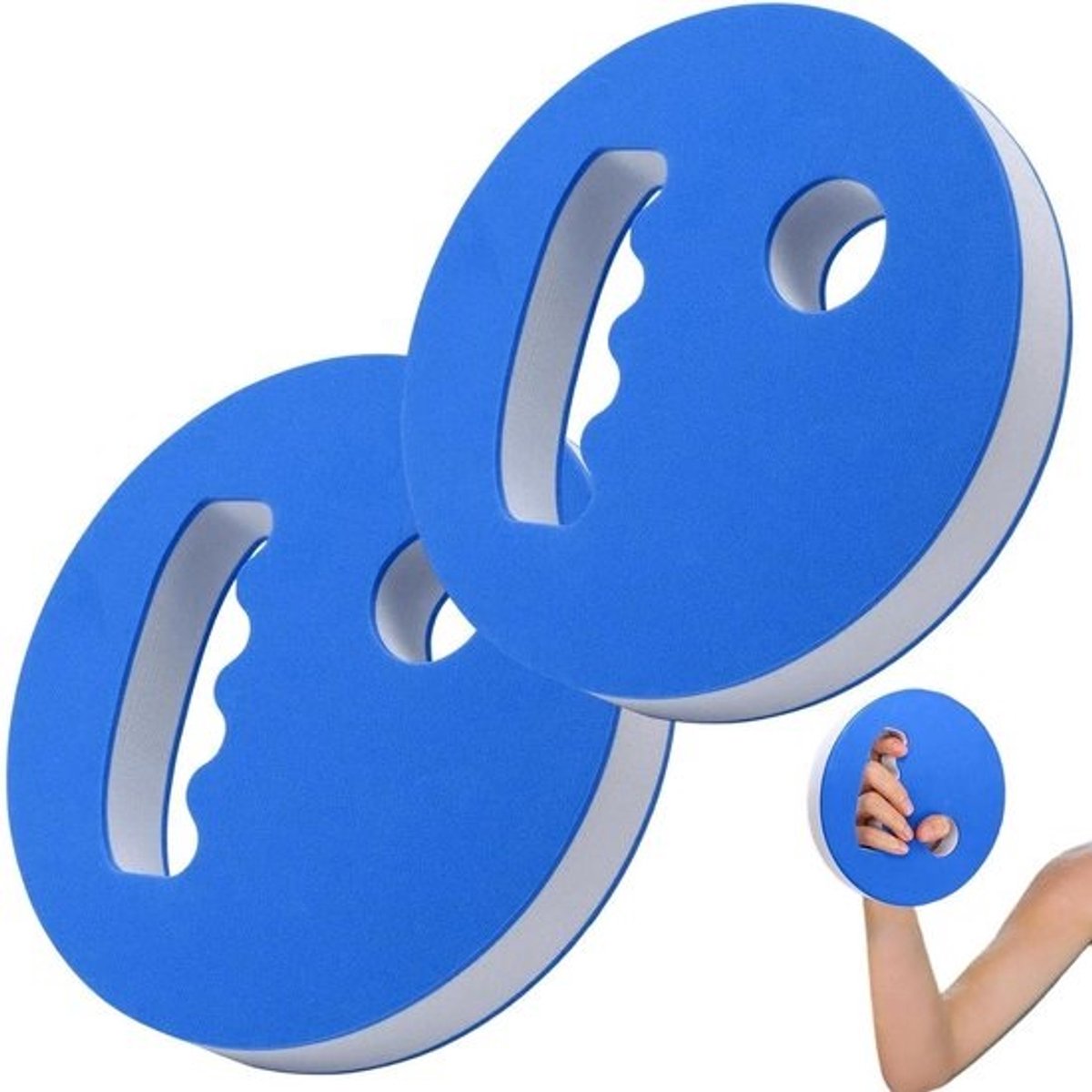 Water Weerstandsschijven - Zwembad Schijven - Aquatische Fitness - Gereedschap Vaardigheidsoptimalisatie - 18 cm - Donkerblauw