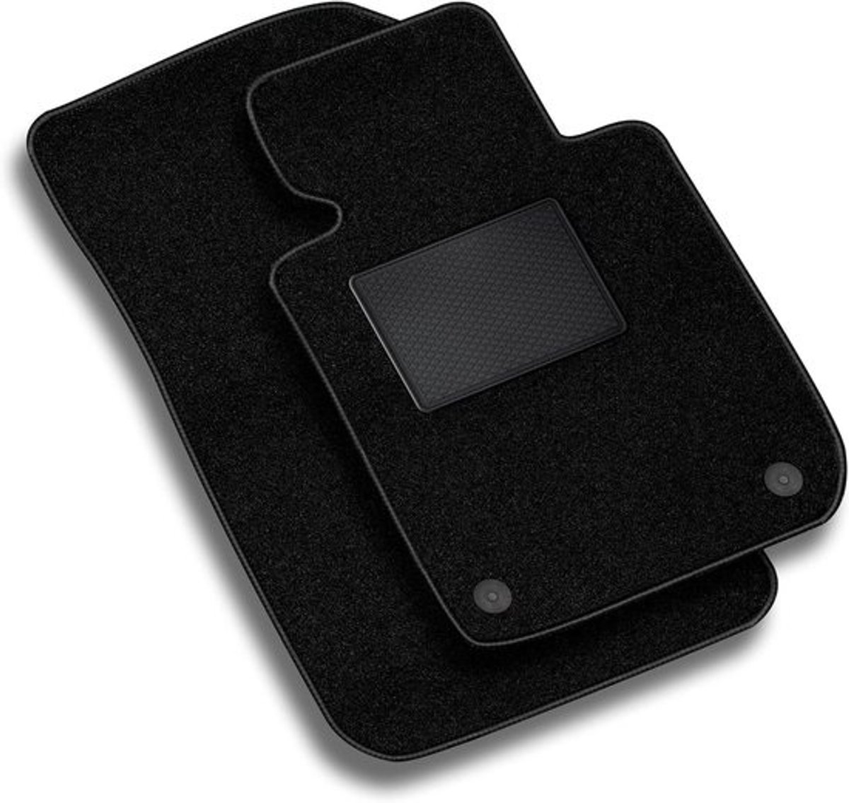 Velours Vloermatten - Autobekleding Matten - Interieur Beschermen - Perfecte Pasvorm - Set van 4 - Zwart