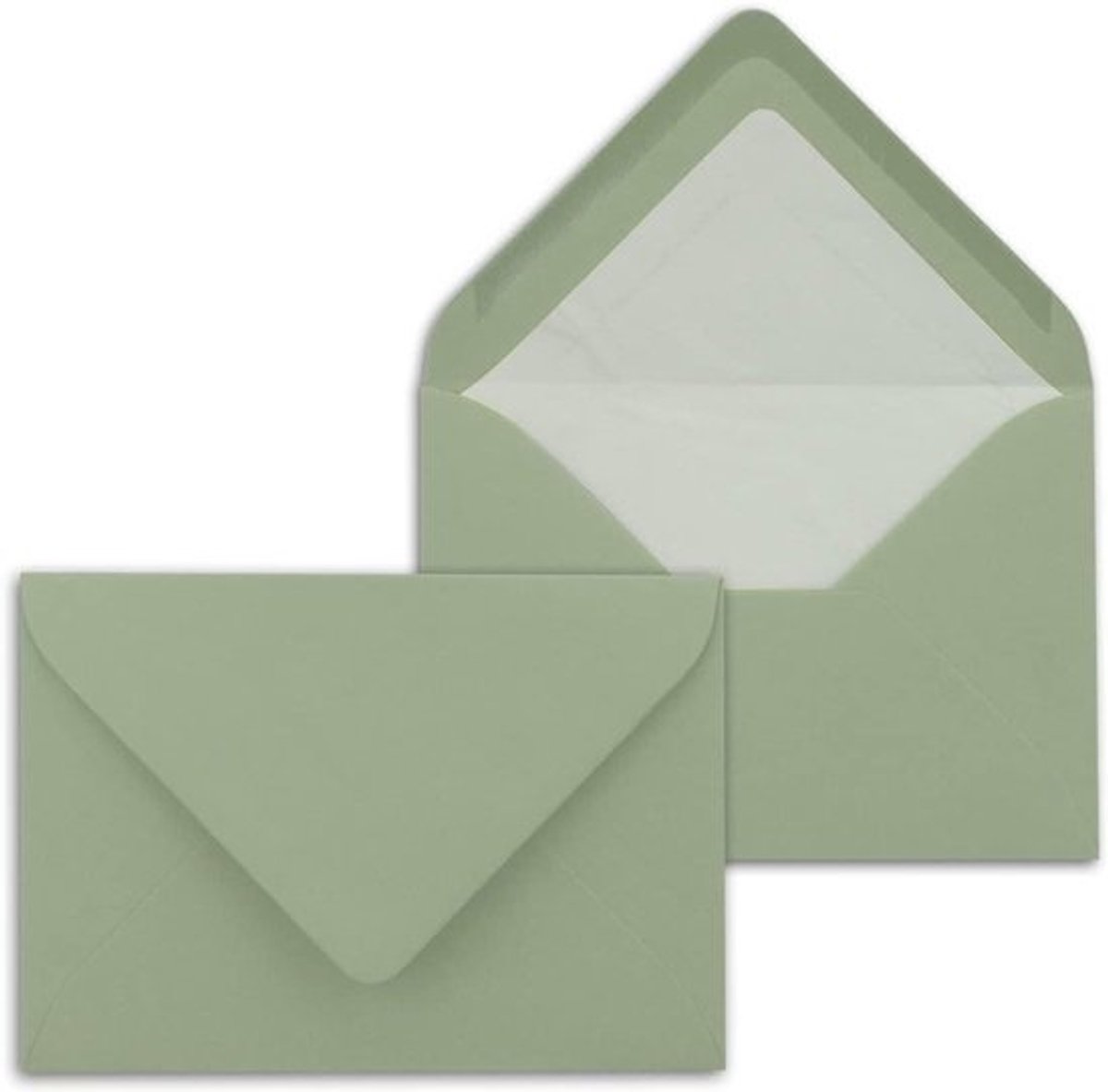Kuverts Eucalyptus Groen - Briefhoezen Enveloppen - Kaarten Versturen - Geribbeld Papier - DIN B6 125 x 176 cm