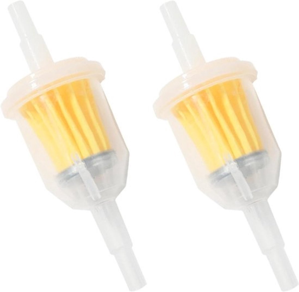 Benzinefilters Motorfiets - Brandstoffilters Inline - Motor Beschermen - Zuivert Benzine Effectief - 2 stuks 6-8mm - Geel