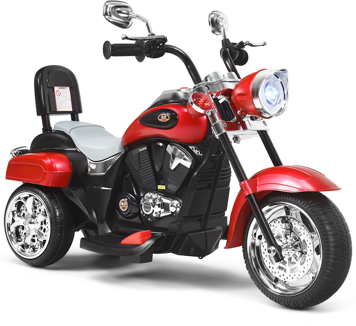 SureDeal® - Speelgoedauto' - Chopper stijl Motorfiets - Kinderen - Elektrische Tractor - Kinderen Batterij aangedreven - 91x48x64 cm - Wit