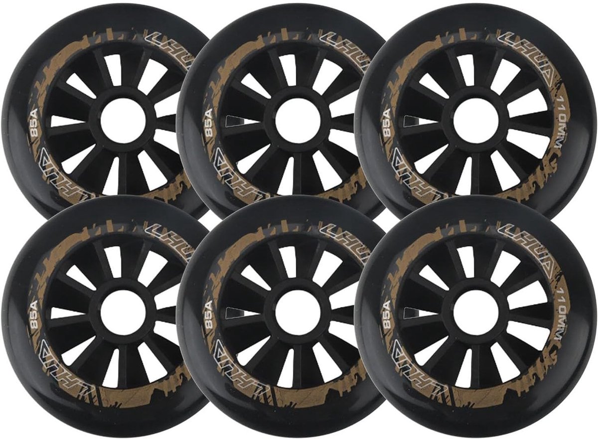 Inline skate wielen 110mm - 85A hardheid, 6-pack