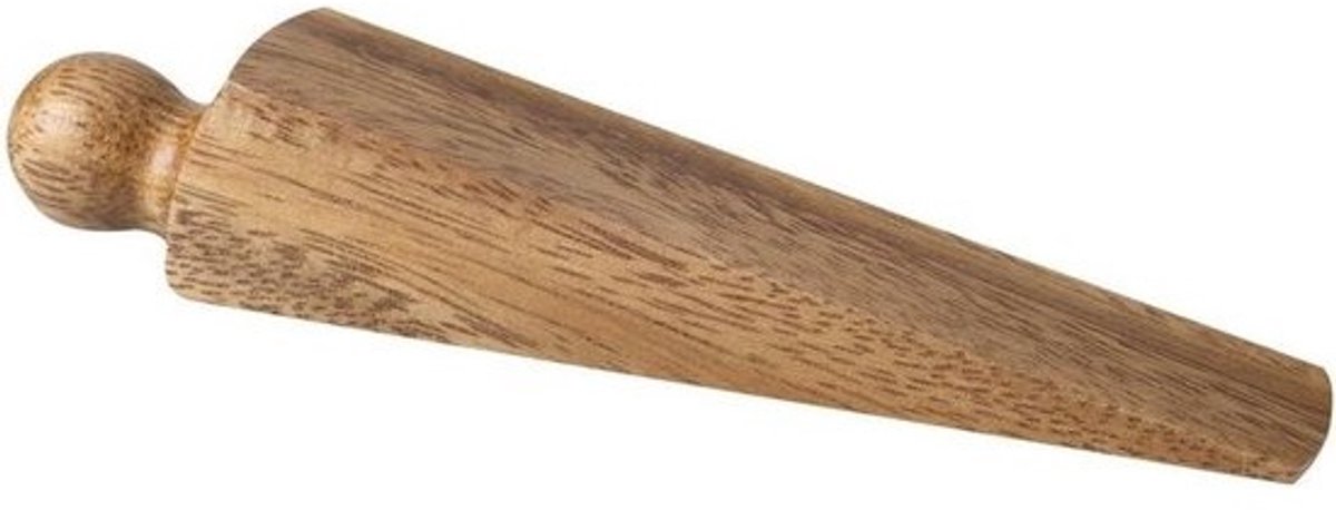 Houten Deurstop - Deurwig - Deur Open Houden - Niet-krassend Ontwerp - 140 mm - Natuurlijk Hout