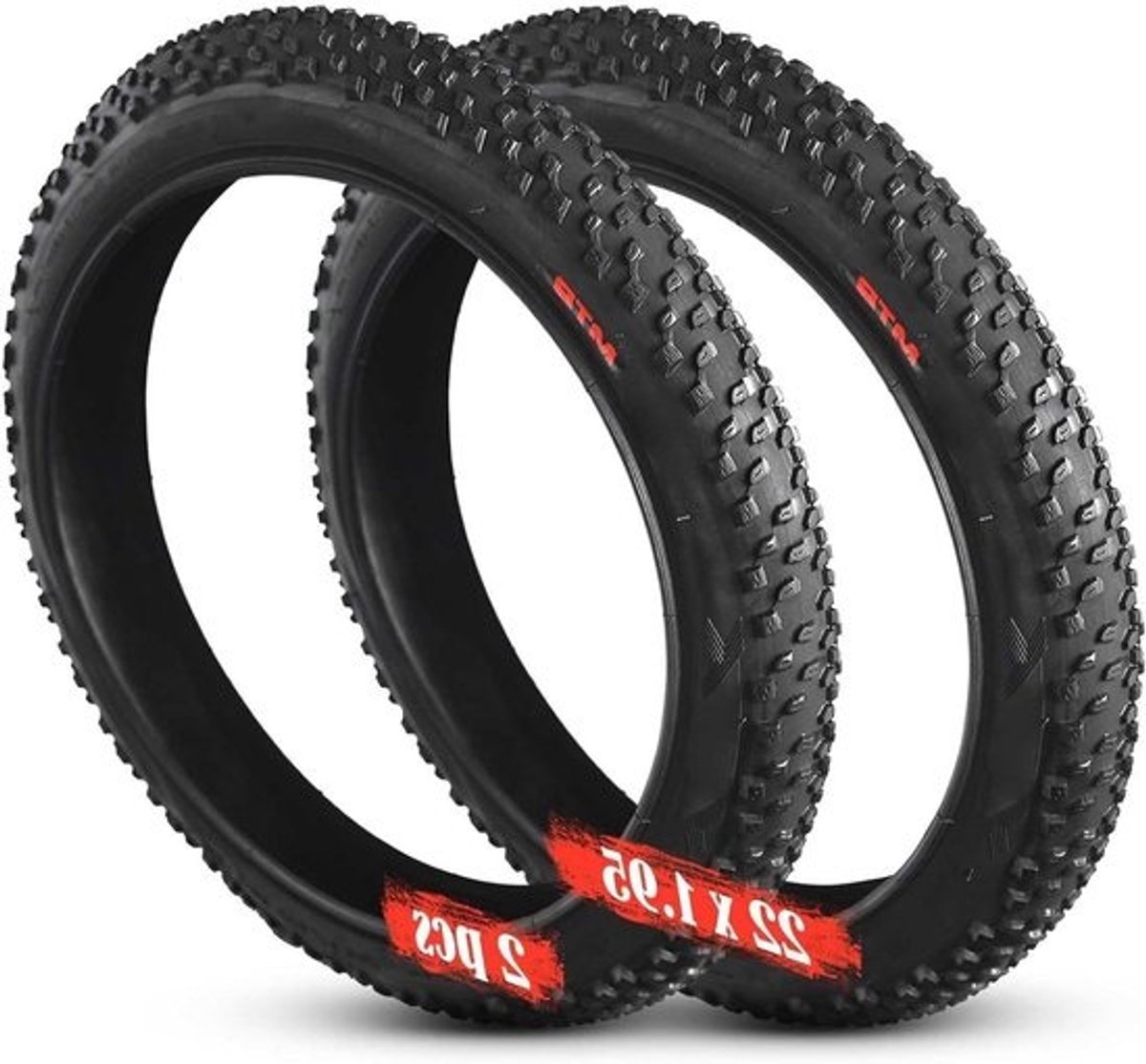 Fietsband 22 inch - Stadsband Buitenband - Stad en Pad - Blokprofiel Tractie - 22x1.95 - Zwart