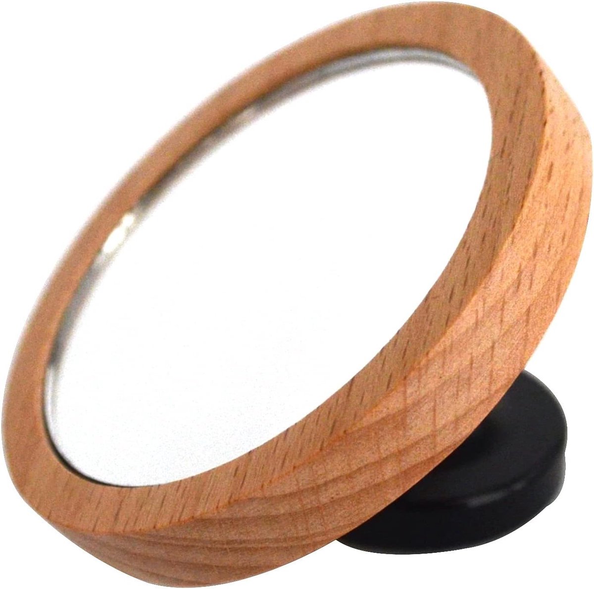 Espresso spiegelreflecterende lens portafilter met doorstroommeting en houten basis voor thuisbarista en cafégebruik, koffiezetaccessoires en machine tools