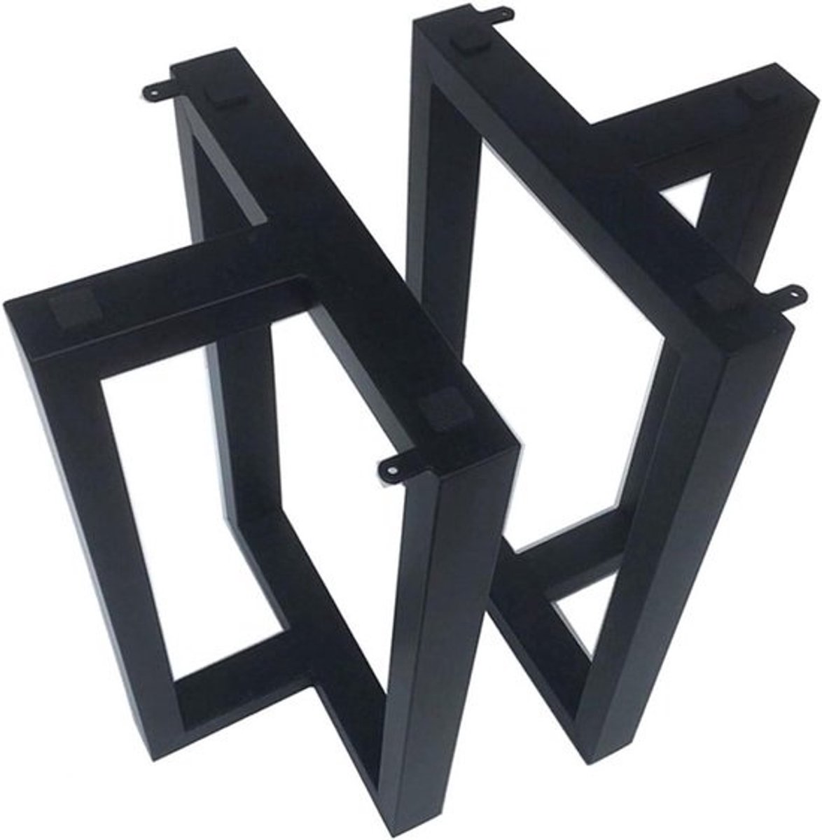 Metalen tafelpoten - Meubelpoten bankpoten - Meubels maken - Industriële stijl - 40 x 68 cm - Zwart