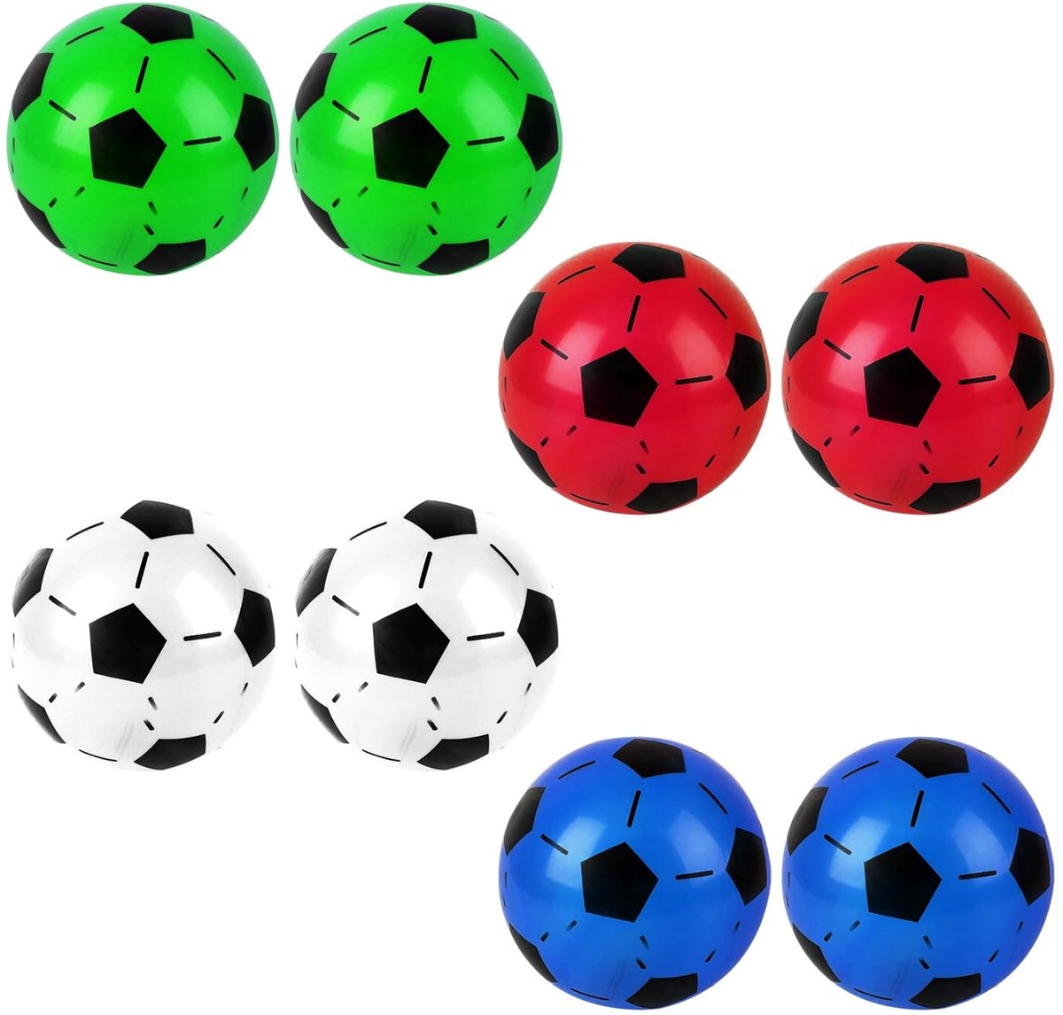 Voetbalsleutelhanger - Mini-simulatie in zwart - 4 stuks