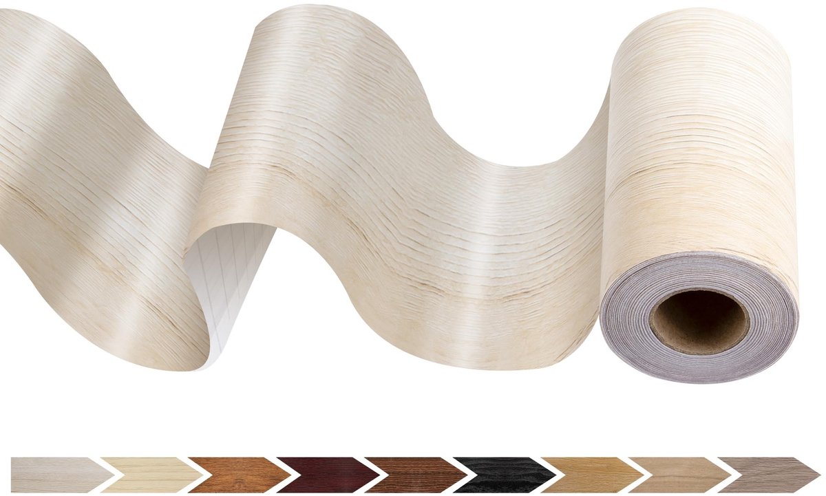 Houtnerf Reparatietape - Zelfklevend, Waterproof, 10 cm x 1000 cm, Wit Esdoorn