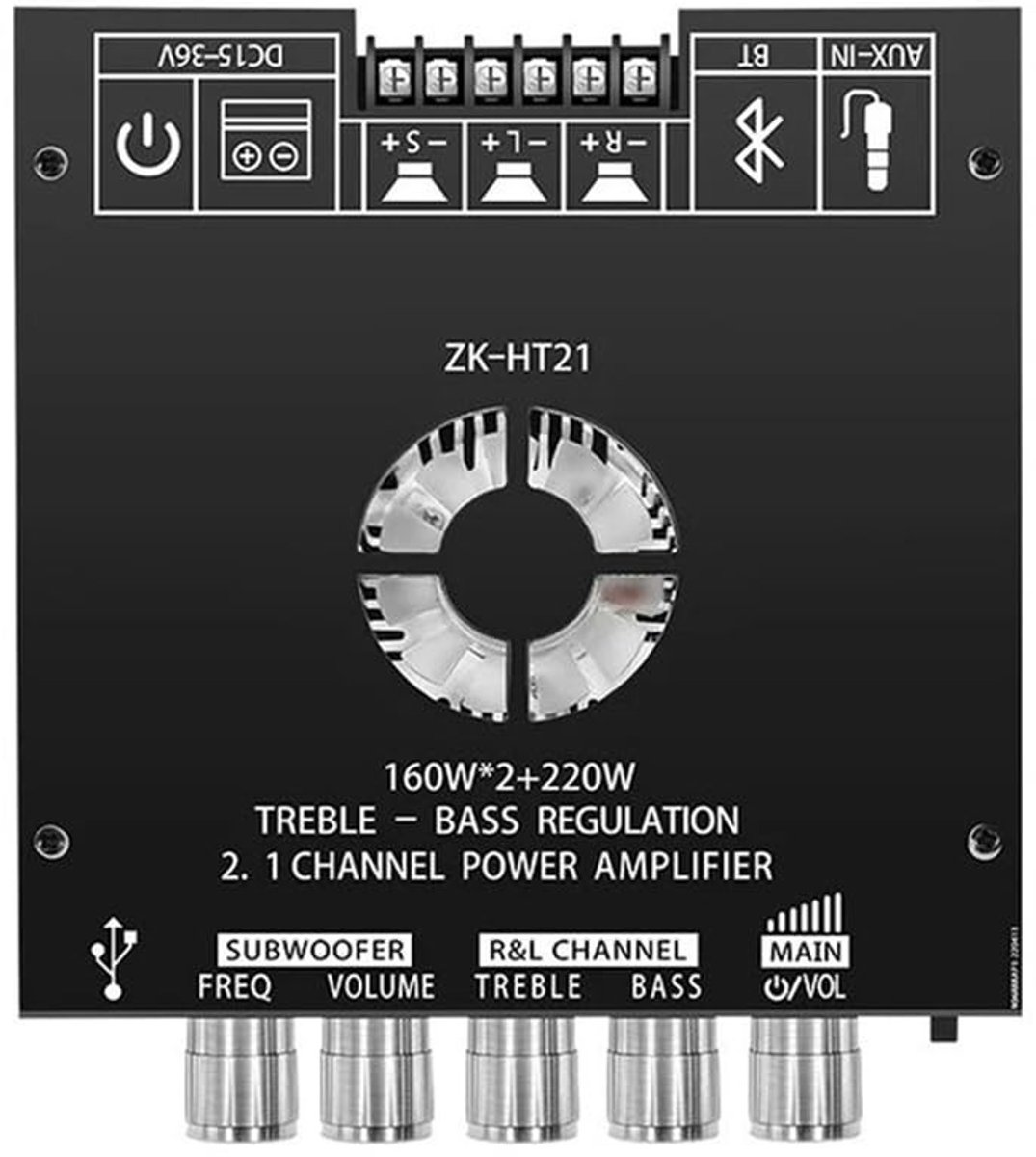 2.1 Kanaals Bluetooth Versterker - TDA7498E 160W