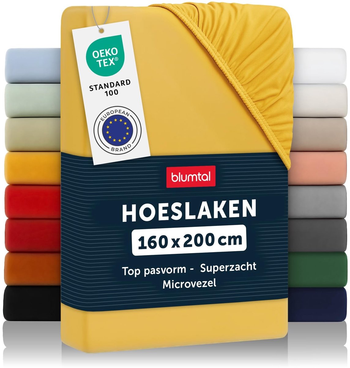 Hoeslaken Microfiber 160 x 200 cm - Geschikt voor matrassen tot 25 cm Hoogte