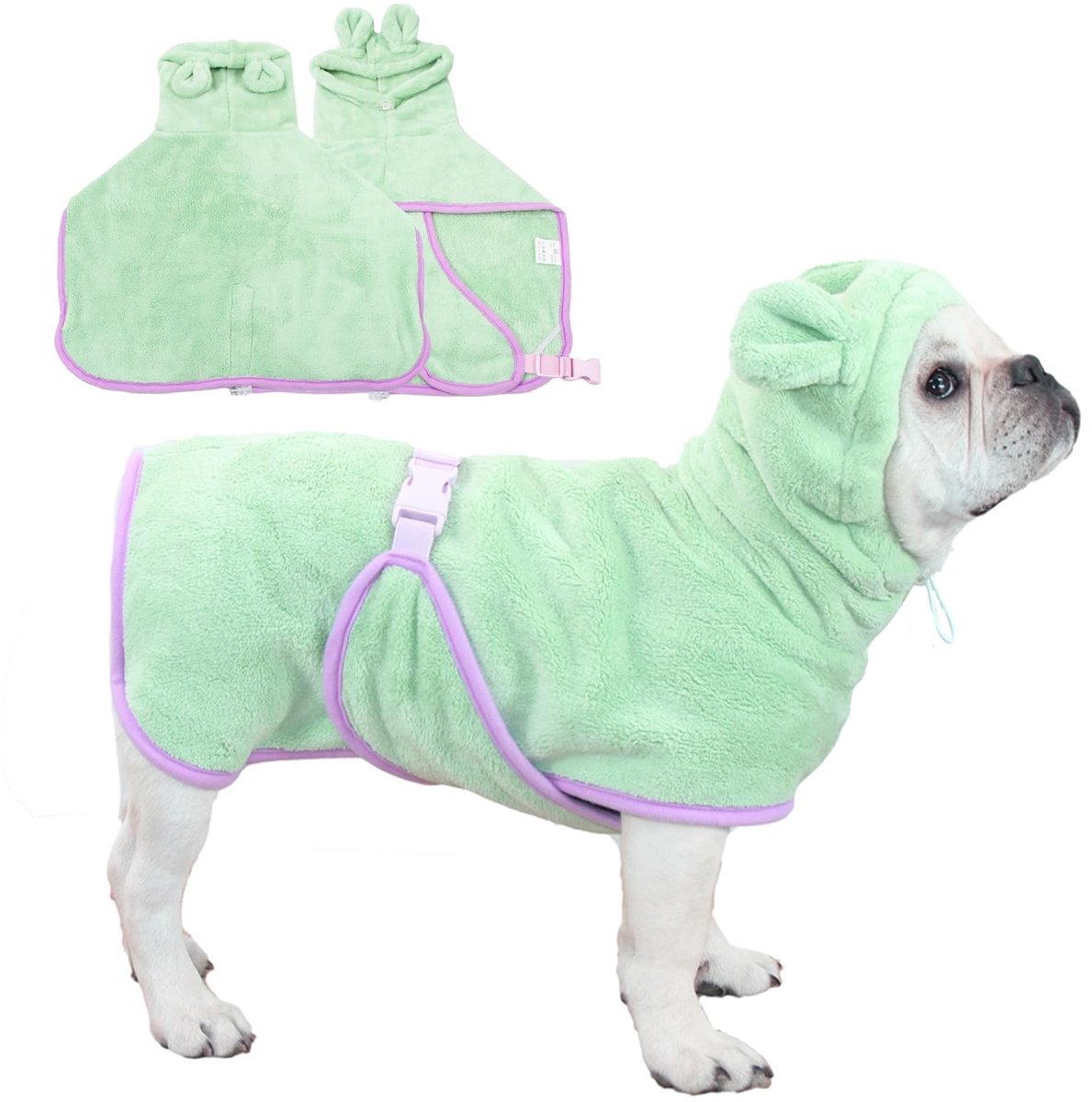 Huisdier Badjas - Absorberende Sneldrogende Handdoek - Groen