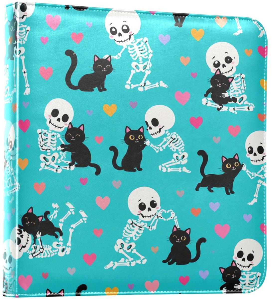 Fotoalbum met lederen hoes - Skeletten Katten