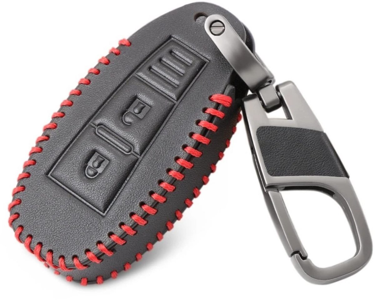 Sleutelbescherming voor auto - Zwart leer voor Suzuki