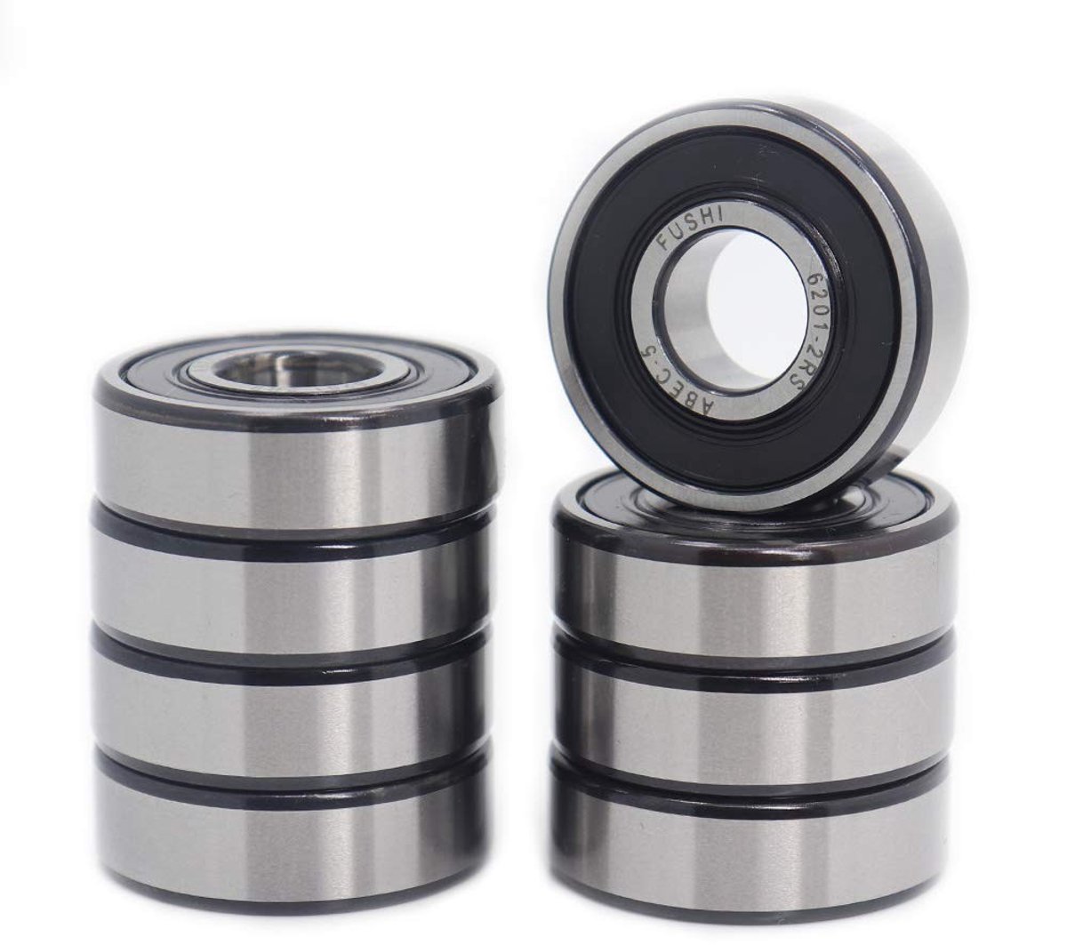 Dubbele Rubber Seallager - 6201-2RS - 12x32x10mm (8 stuks)