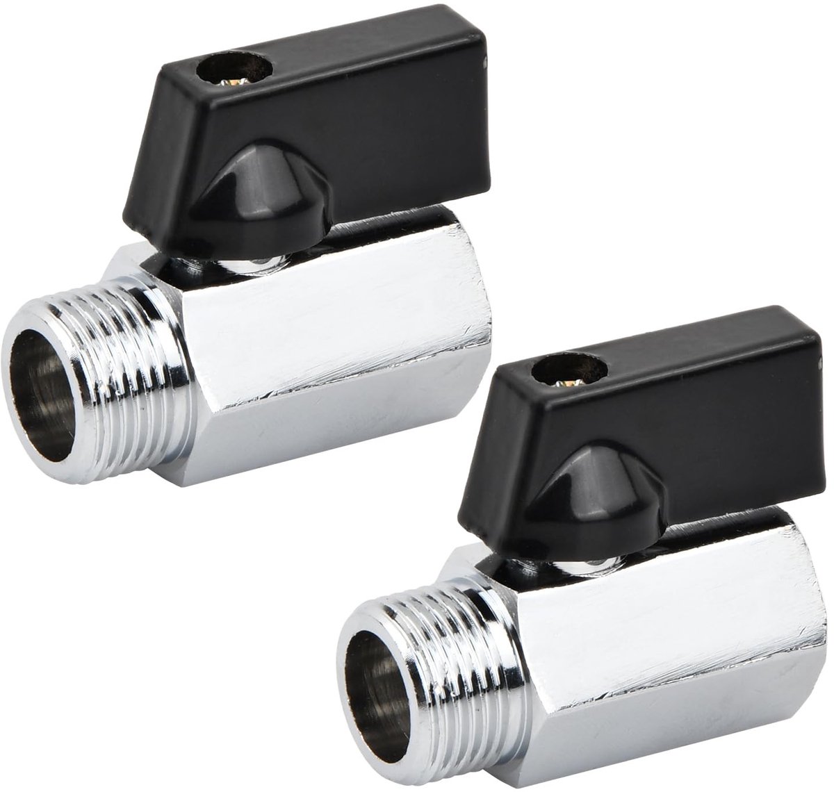 Mini Messing Kogelklep Set - 2 Stuks 3/8 Inch