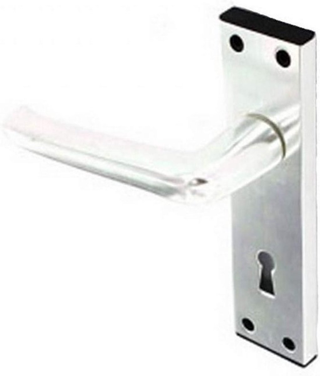 Aluminium Lock Handgrepen - Deurkrukken Deurhendels - Deuren Afsluiten - Stevig Metaal - 150mm - Helder