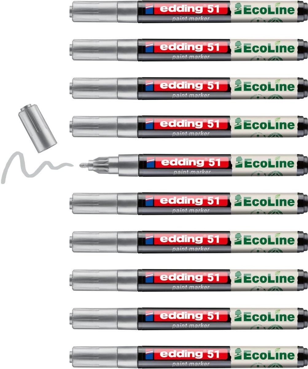 EcoLine Verfmarkers - Zilver - Set van 10