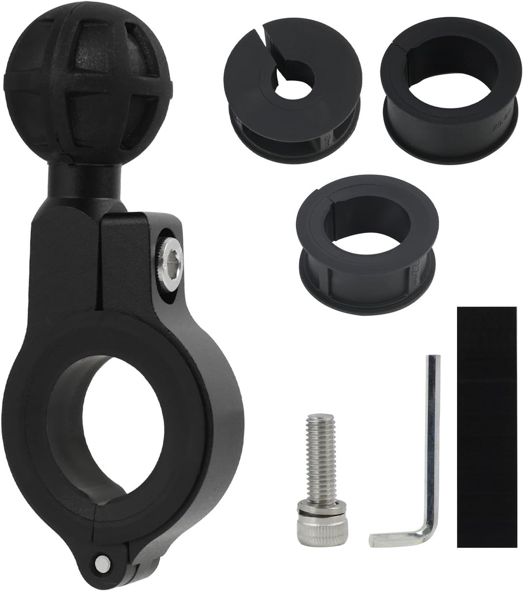Verstelbare montagebasis voor motor- en fiets stuurbevestiging, 1 inch adapter met 360° rotatie, geschikt voor telefoonhouders en universeel voor diameters 22 mm - 32 mm